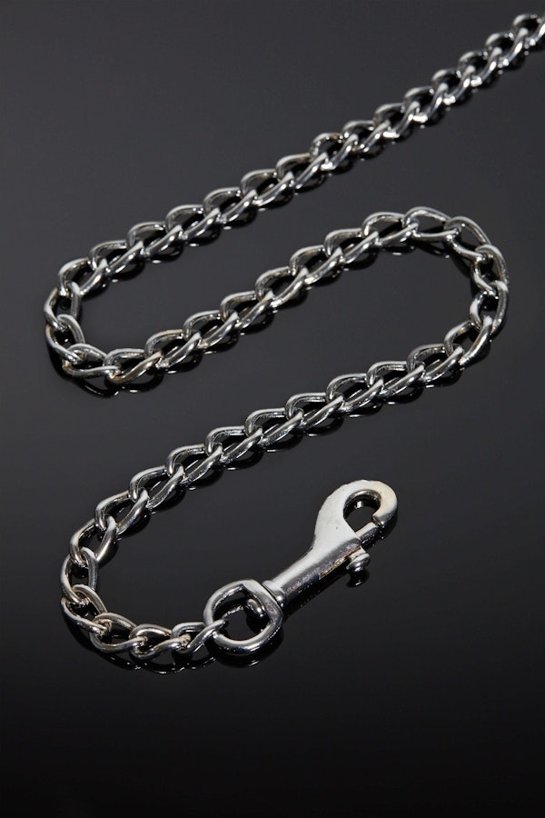 SXN Classic Leather and Chain BDSM Leash Image # 25560