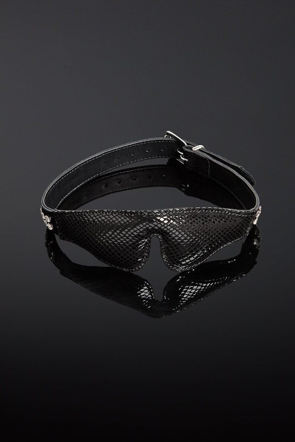 Serpens Padded Luxury Leather BDSM Blindfold