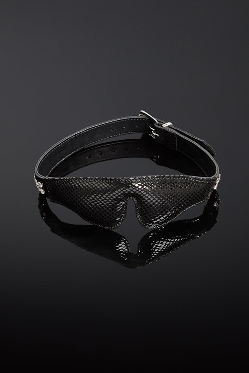 Serpens Padded Luxury Leather BDSM Blindfold photo