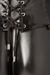 Serpens Snakeskin Embossed Black Leather Corset Thumbnail # 25444