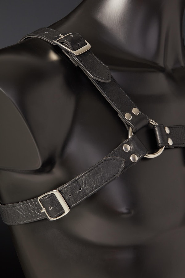 Classic Leather Chest Harness - Black Image # 25348