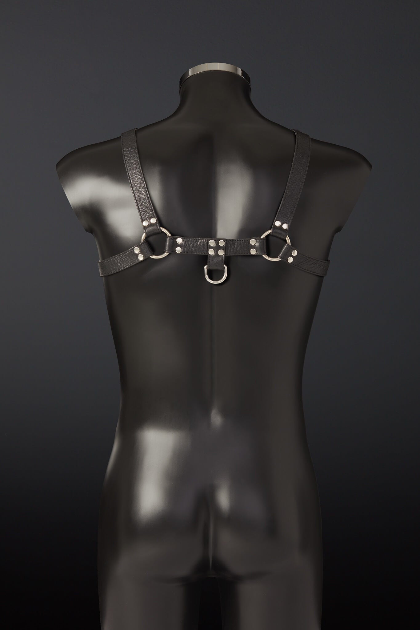 Classic Leather Chest Harness - Black photo