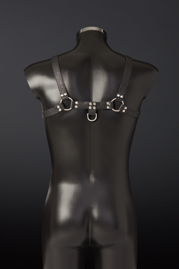 Classic Leather Chest Harness - Black Image # 25347