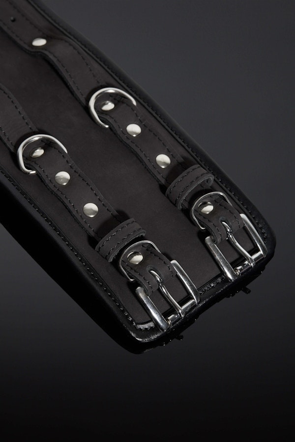 Servage Nubuck Leather Bondage Cuffs - Ankle Image # 25538