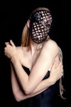 Rose Obscura Luxury Leather Strapped Mask Thumbnail # 25498