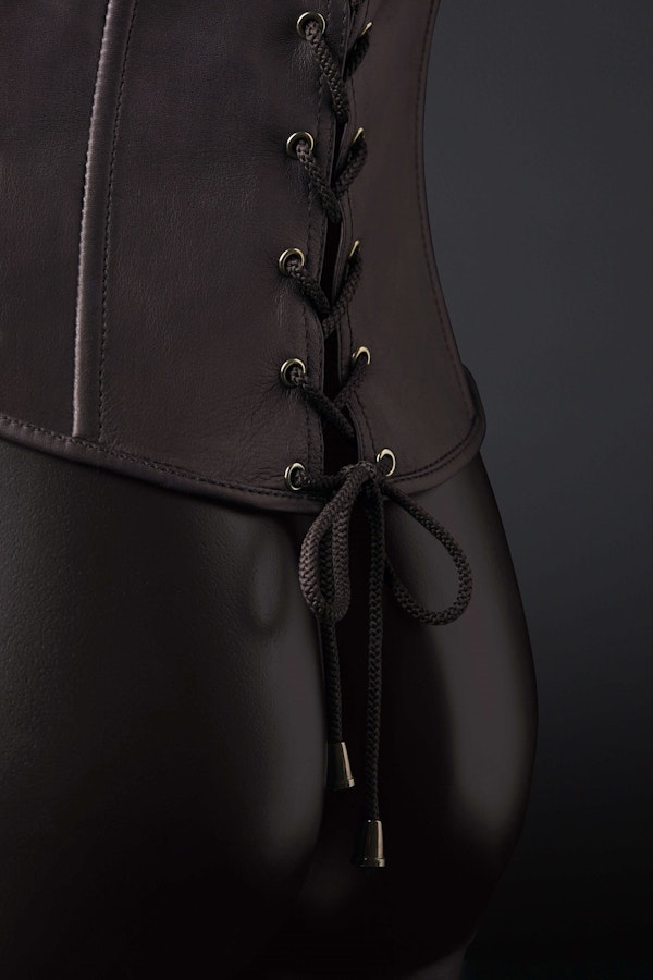 Classic Quin Five Zipper Leather Corset Image # 25472