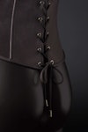 Classic Quin Five Zipper Leather Corset Thumbnail # 25472