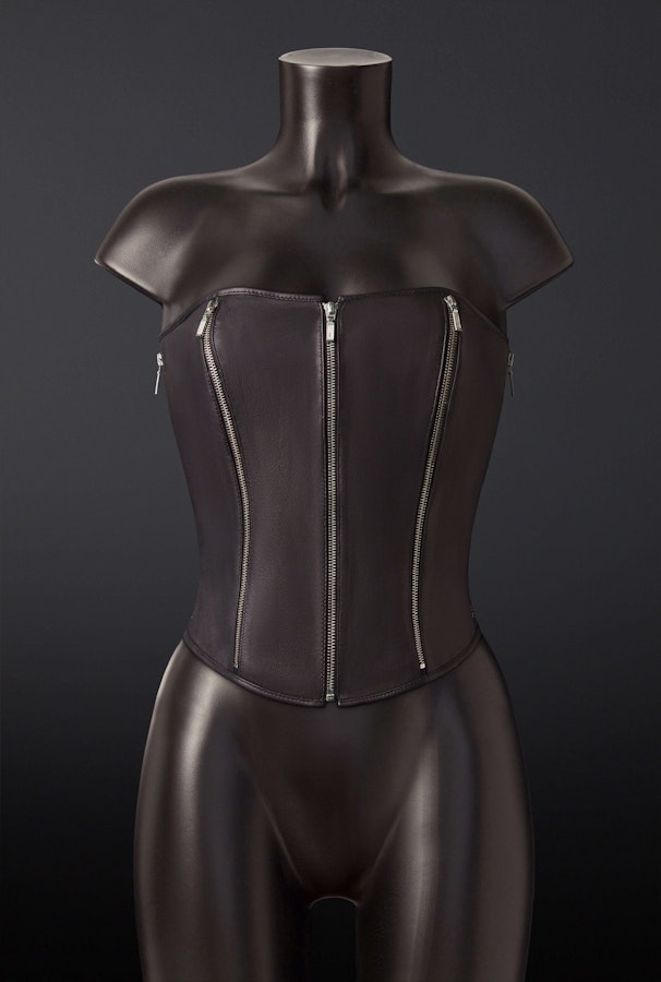 Classic Quin Five Zipper Leather Corset Image # 25469