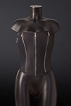 Classic Quin Five Zipper Leather Corset Thumbnail # 25469