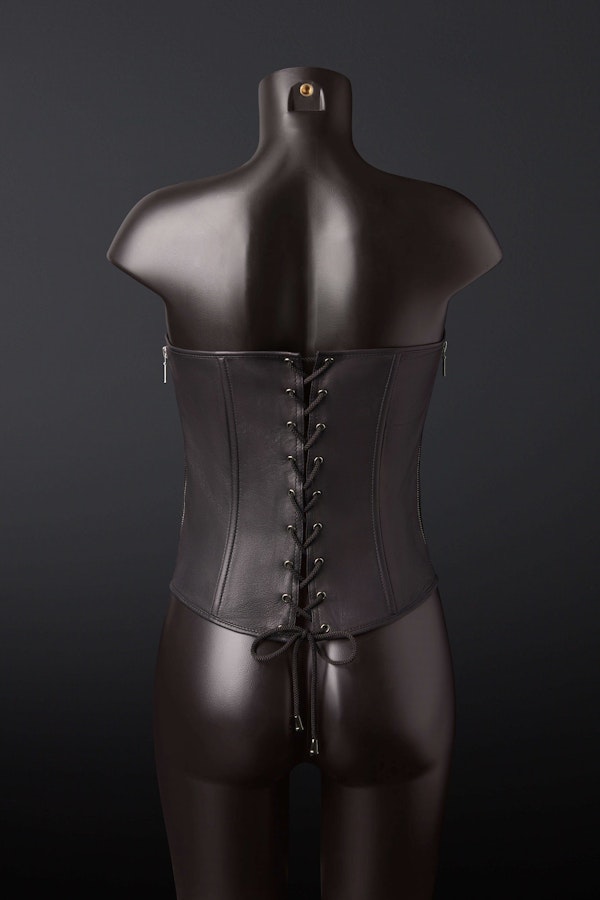 Classic Quin Five Zipper Leather Corset Image # 25470