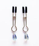 BDSM Nipple Clamps with Iris Crystal, Straight Tweezer Clamp. Mature Listing, Sex Toy, Fetish Toy, Submissive Thumbnail # 28552