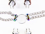 Four Clover Clamps with Chain Attached. Nipple and Labia Clamps. Mature Listing. BDSM Gear for Women Thumbnail # 28295