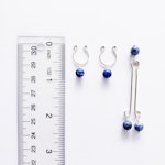 Non Piercing Nipple Rings and Labia Clip Set. Non Piercing. With Blue Stone Beads. Not Pierced Intimate Body Jewelry for Women, BDSM, MATURE Thumbnail # 28539
