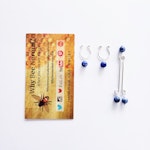 Non Piercing Nipple Rings and Labia Clip Set. Non Piercing. With Blue Stone Beads. Not Pierced Intimate Body Jewelry for Women, BDSM, MATURE Thumbnail # 28540