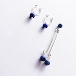 Non Piercing Nipple Rings and Labia Clip Set. Non Piercing. With Blue Stone Beads. Not Pierced Intimate Body Jewelry for Women, BDSM, MATURE Thumbnail # 28541