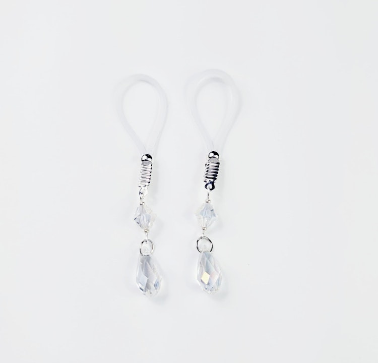 Crystal Non Piercing Nipple Nooses or Nipple Clamps. MATURE, BDSM photo