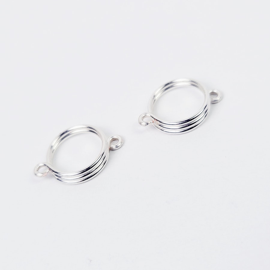 Non Piercing Triple Circle Nipple Rings, Thick. Set of Two. Not Pierced, Fake Nipple Piercings. MATURE Image # 28270