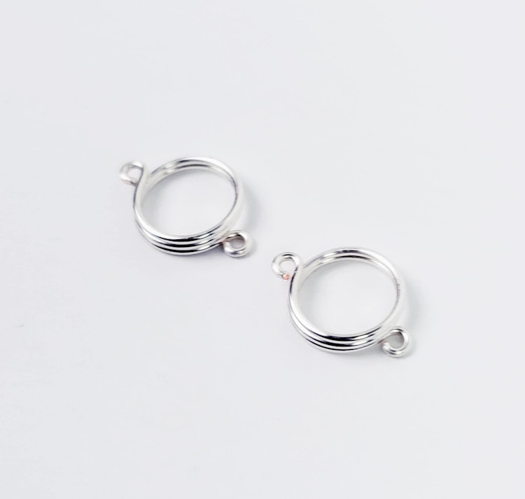 Non Piercing Triple Circle Nipple Rings, Thick. Set of Two. Not Pierced, Fake Nipple Piercings. MATURE photo