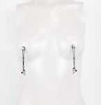 Nipple Clamps, Black Tweezer Clamps with Black Hearts. Set of Two. MATURE, Non Piercing Nipple, BDSM Thumbnail # 28858