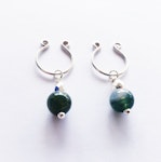 Non Piercing Nipple Rings with Jasper Dangles. MATURE. Intimate Body Jewelry for Women, Not Pierced. Thumbnail # 29020