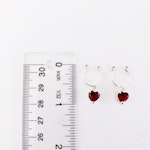 Non Piercing Nipple Rings with Red Gemstone Hearts. Valentine's Gift for Her, MATURE Jewelry Thumbnail # 29135