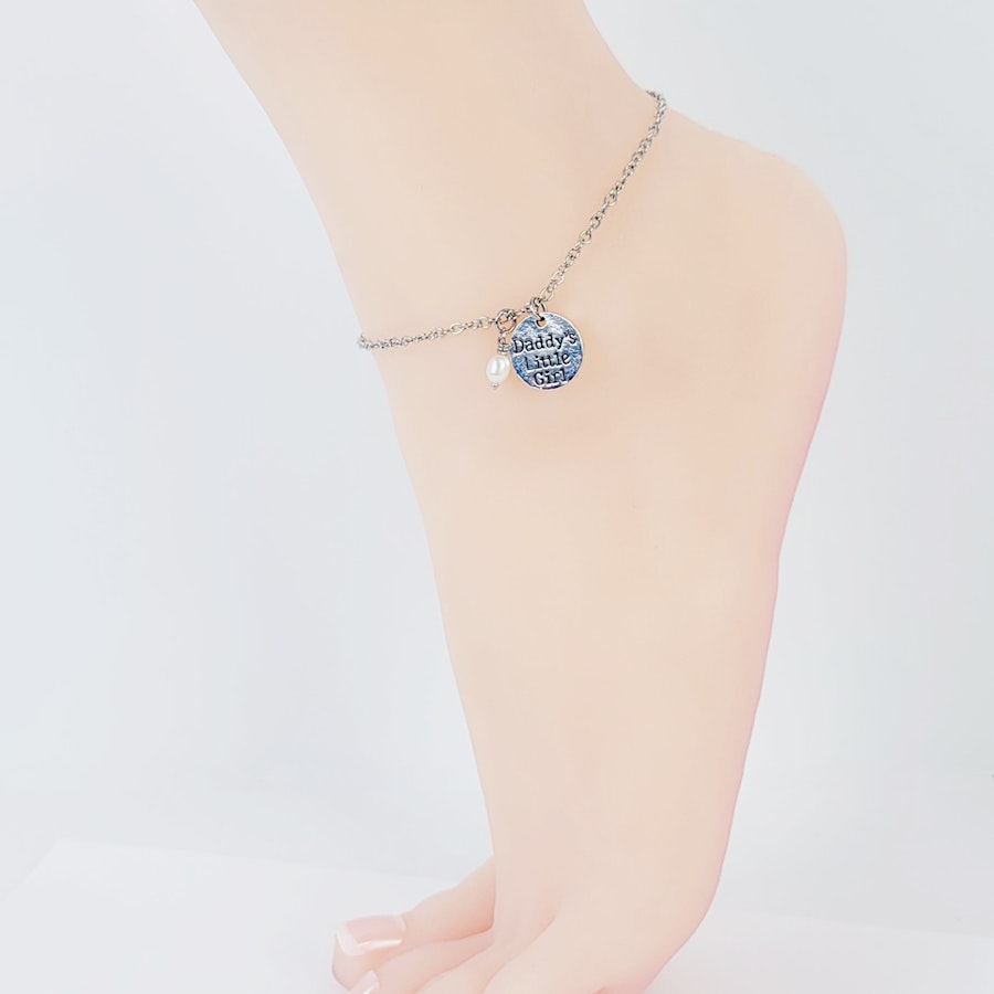 DDLG Anklet. Daddy's Little Girl Ankle Bracelet for Women. BDSM Image # 29080