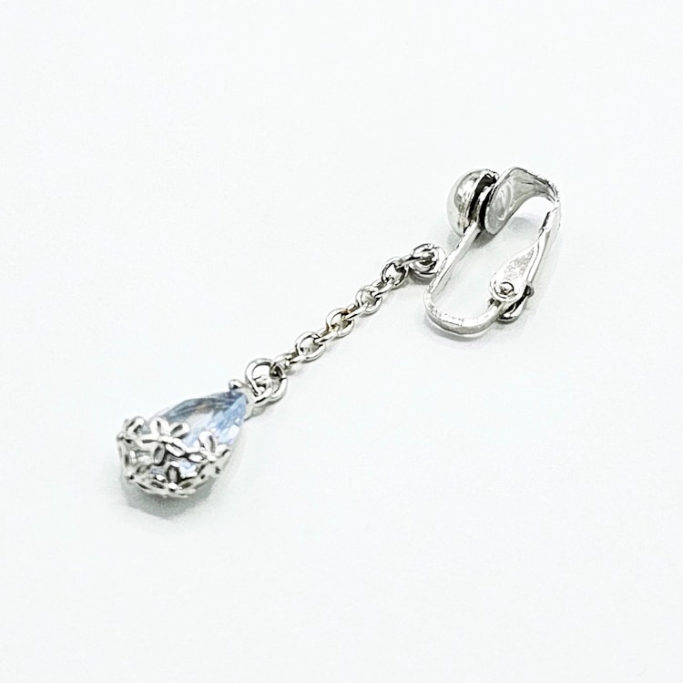 Non Piercing Vaginal Jewelry Clip with Cubic Zirconia Chain Dangle. VCH Clip, Intimate Clitoral Jewelry, MATURE, BDSM photo