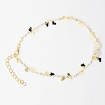 Gold Hotwife Anklet with Pearls and Hearts. Discreet HW for Hot Wife. Swinger Lifestyle Thumbnail # 29226