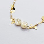 Gold Hotwife Anklet with Pearls and Hearts. Discreet HW for Hot Wife. Swinger Lifestyle Thumbnail # 29227