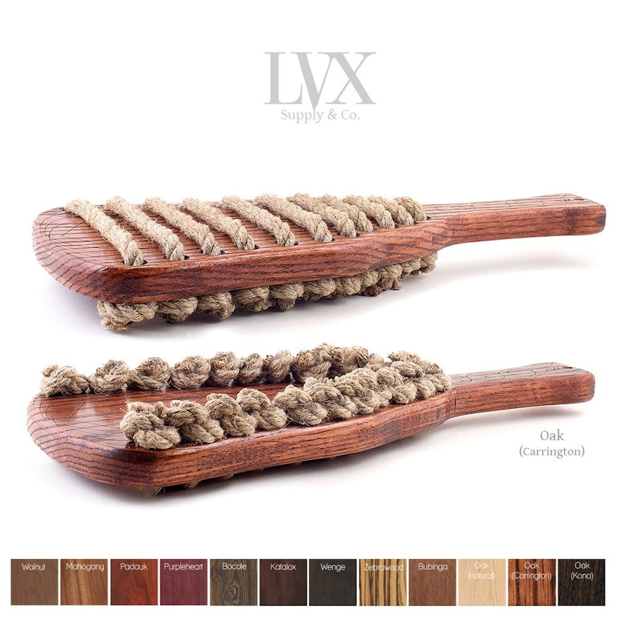 Wood & Rope Spanking Paddle | Thuddy BDSM Paddle for DDlg  Submissive Slave Punishment | BDsM-gear Impact Toys | Wood Paddle by LVX Supply Image # 32464