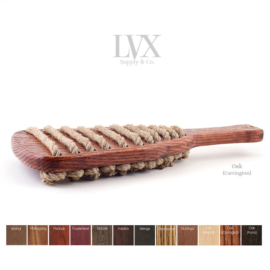 Wood & Rope Spanking Paddle | Thuddy BDSM Paddle for DDlg  Submissive Slave Punishment | BDsM-gear Impact Toys | Wood Paddle by LVX Supply Image # 32462