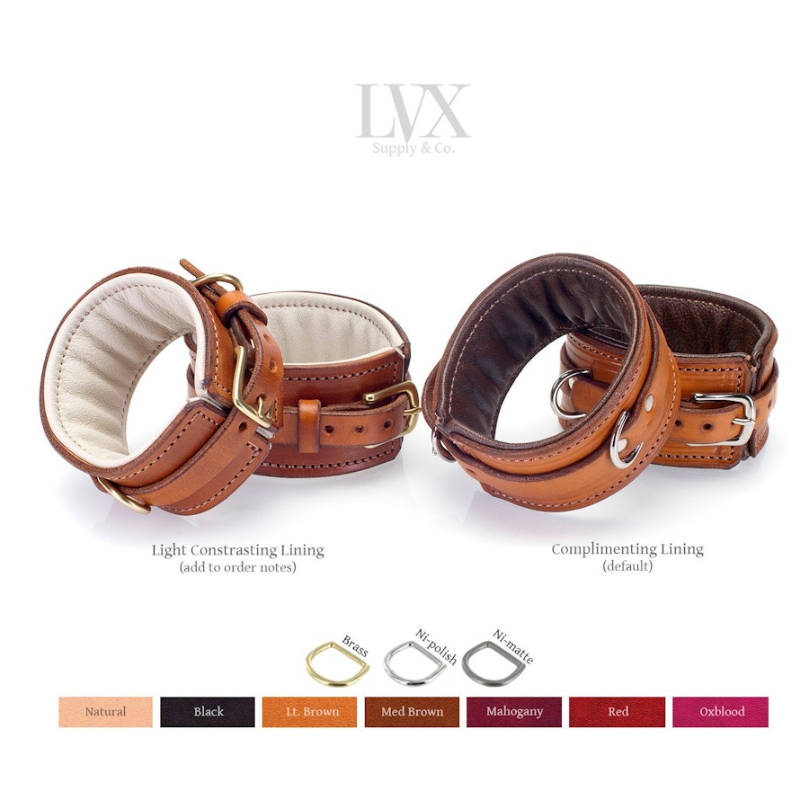 Leather Arm Harness & Collar | Padded Leather Bondage Harness | BDSM Cuffs Collar Wrist Arm Restraints Submissive DDlg Slave | LVX Supply Image # 32562
