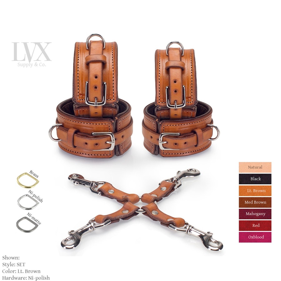 Hog Tie Clip | Leather Bondage Restraints Hogtie BDSM Spreader for DDlg Femdom Submissive Slave | LVX Supply Image # 32268