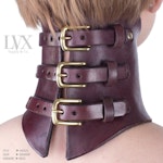 Molded Leather Posture Collar | Luxury Leather Choker for Men or Women | High Fashion Functional Posture Collar by LVX Supply Thumbnail # 32378