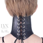Molded Leather Posture Collar | Luxury Leather Choker for Men or Women | High Fashion Functional Posture Collar by LVX Supply Thumbnail # 32380