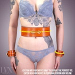 BDSM Waist Harness & Cuffs Set | Padded Leather Bondage Harness Belt and Handcuffs DDlg Femdom Submissive Slave Restraints | LVX Supply Thumbnail # 32533
