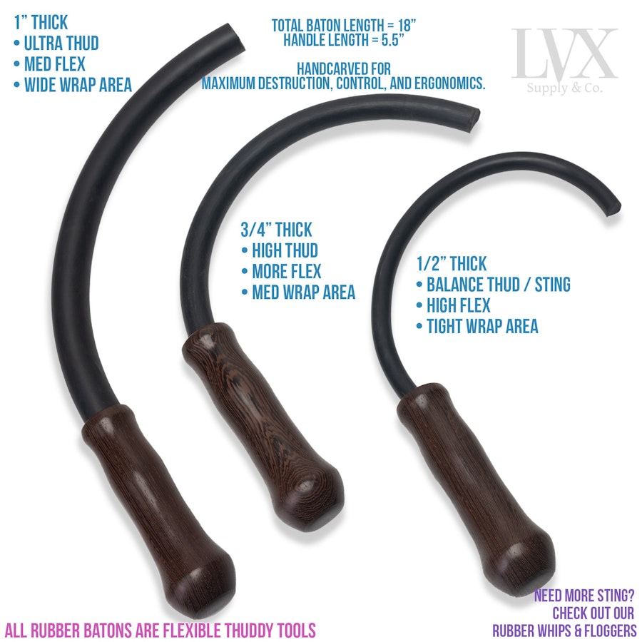 Ultra Thuddy BDSM Baton | Vegan BDSM Whip, Flogger, Cane Spanking Paddle Toy for Submissive Slave DDlg | Unique Impact Toys by LVX Supply Image # 32452