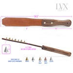 Studded Leather Spanking Paddle | Spiked Tawse Strap Paddle, Riding Crop, Spanking Belt, gear for submissive | BDSM Paddle by LVX Supply Thumbnail # 32285
