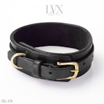 BDSM Collar & Cuffs Set | Suede Lined Leather Bondage Collar with BDsM Cuffs for Wrist + Ankle for DDLG Submissive Femdom Slave | LVX Supply Thumbnail # 32249