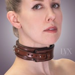 Slim Quick-Release BDSM Collar | Padded Leather Bondage Collar, DDLG Femdom Slave Pet Fetish | BDsM-Gear for Women Submissive | LVX Supply Thumbnail # 32359