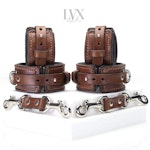 Slim Quick-Release BDSM Cuffs Set for Wrists & Ankles | Padded Leather Bondage Set | BDsm-gear Submissive Slave Restraints | LVX Supply Thumbnail # 32479