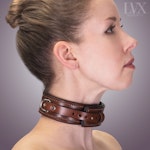 Slim Quick-Release BDSM Collar | Padded Leather Bondage Collar, DDLG Femdom Slave Pet Fetish | BDsM-Gear for Women Submissive | LVX Supply Thumbnail # 32360