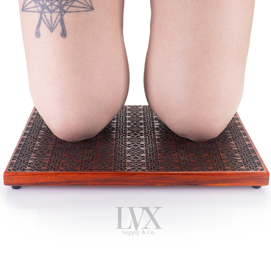 Ishidaki Board | Punishment Kneeling Board with Byzantine Pattern | BDSM Furniture for Submissives | Handmade Torture in USA by LVX Supply Image # 32328