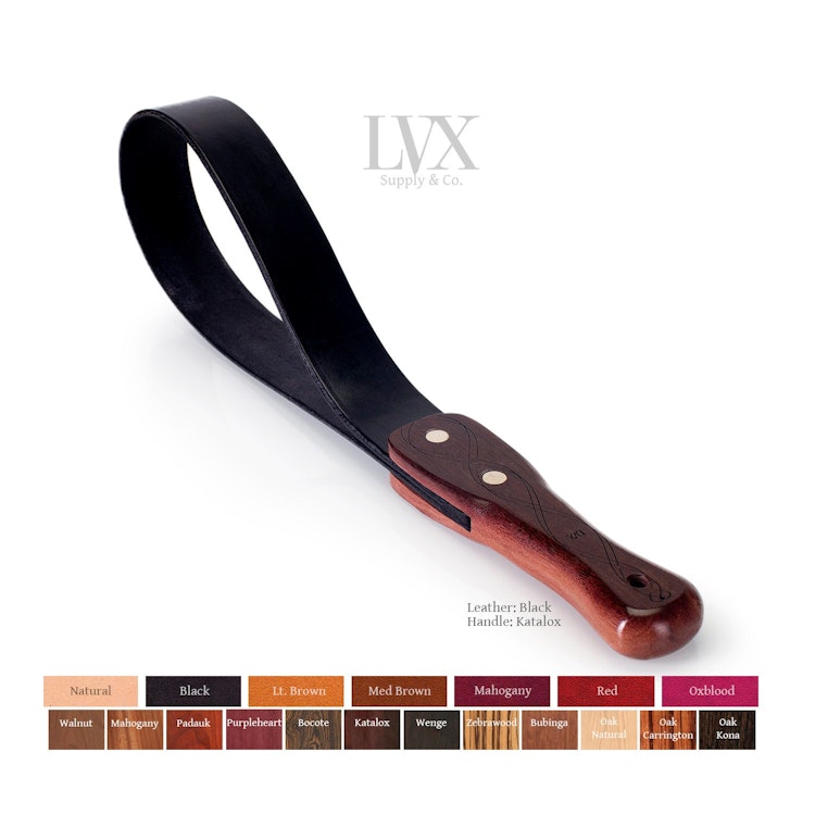 Leather Strap Paddle | Tawse Spanking Paddle, Long Riding Crop, Spanking Belt, BDsM toys for submissive | BDSM Leather Paddle by LVX Supply photo