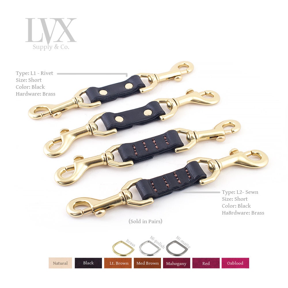 Leather Bondage Clips for BDSM Cuffs, Spreader Bar, Harness, Restraint Accessories Gear for Submissive, Dom, DDLG Cuff Clip | LVX Supply photo