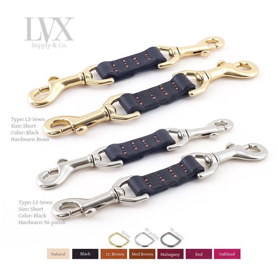 Leather Bondage Clips for BDSM Cuffs, Spreader Bar, Harness, Restraint Accessories Gear for Submissive, Dom, DDLG Cuff Clip | LVX Supply Image # 35224