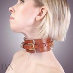 Padded Leather BDSM Collar | Leather Bondage Collar, DDLG Femdom Slave Pet Pony Play Fetish | BDsM-Gear for Women Submissive | LVX Supply Thumbnail # 33182