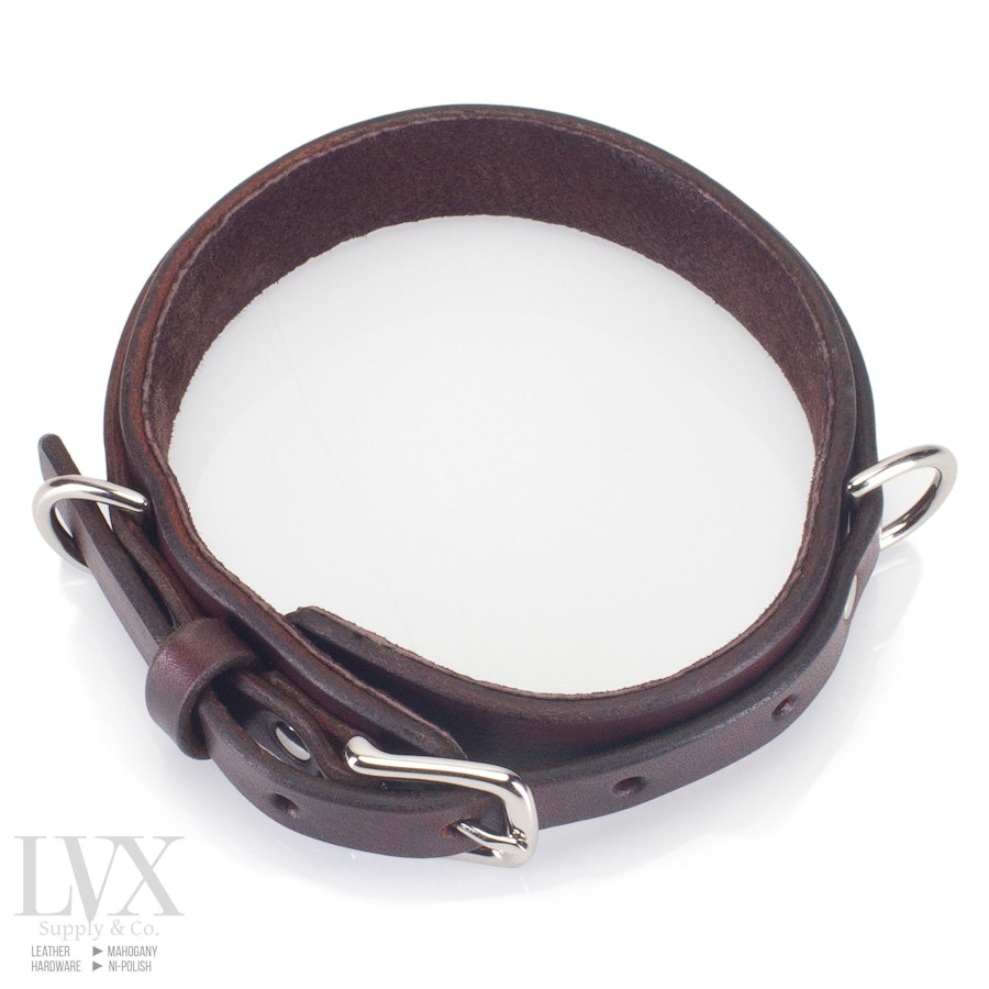 Low Profile BDSM Collar | Suede Lined Leather Bondage Collar for DDLG Submissive Femdom Slave Pet Play Fetish Wear BDsM-Gear | LVX Supply Image # 35320