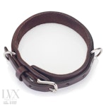 Low Profile BDSM Collar | Suede Lined Leather Bondage Collar for DDLG Submissive Femdom Slave Pet Play Fetish Wear BDsM-Gear | LVX Supply Thumbnail # 35320