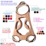 Padded Leather & Wood BDSM Fiddle | Submissive Pillory Slave Dungeon Stocks Leather Bondage Torture Device | BDSM Furniture by LVX Supply Thumbnail # 36048